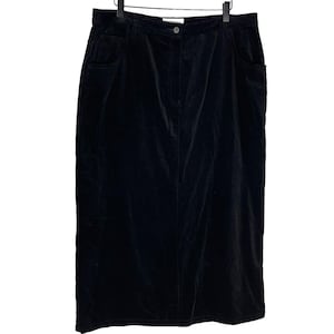 Vintage Westbound black velvet maxi skirt size 16
