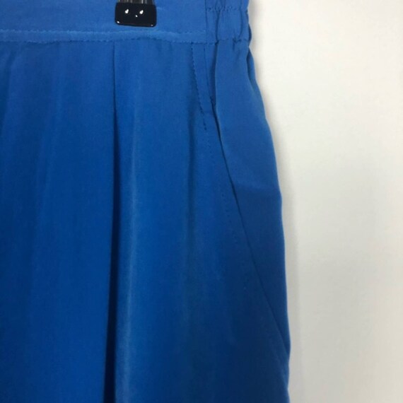 Vintage blue high rise pleated front tapered leg … - image 3