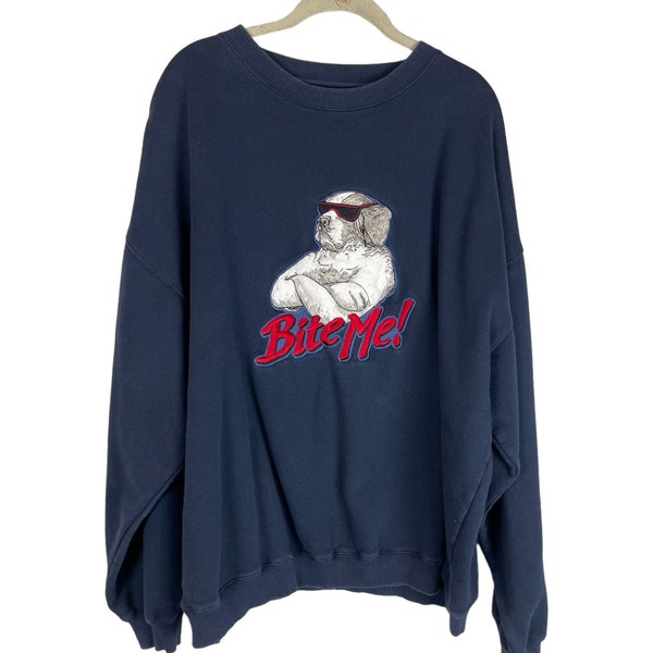 Vintage 90s Big Dogs Bite Me crewneck sweatshirt