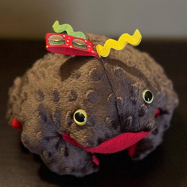 ROGER el Sapo~ ¡Sapos Hamburguesa de Queso! Rana de Peluche: Juguete sensorial con peso para inquietarse