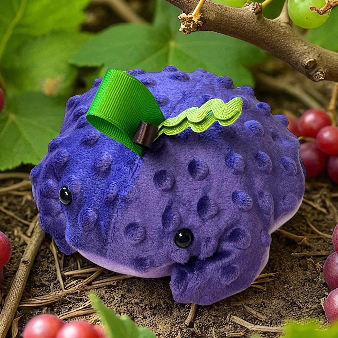 Toad Grape GLENDA the Grape Toad Bean Bag Frog Plushie: Weighted Sensory Fidget ...