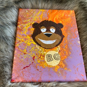 BEAR GRILLZ inspiré de la peinture à la chaîne d’or du festival goutte à goutte d’encre