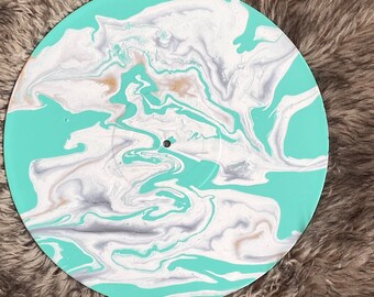 Vinyl record painting “TIFFANY  BLEWS”