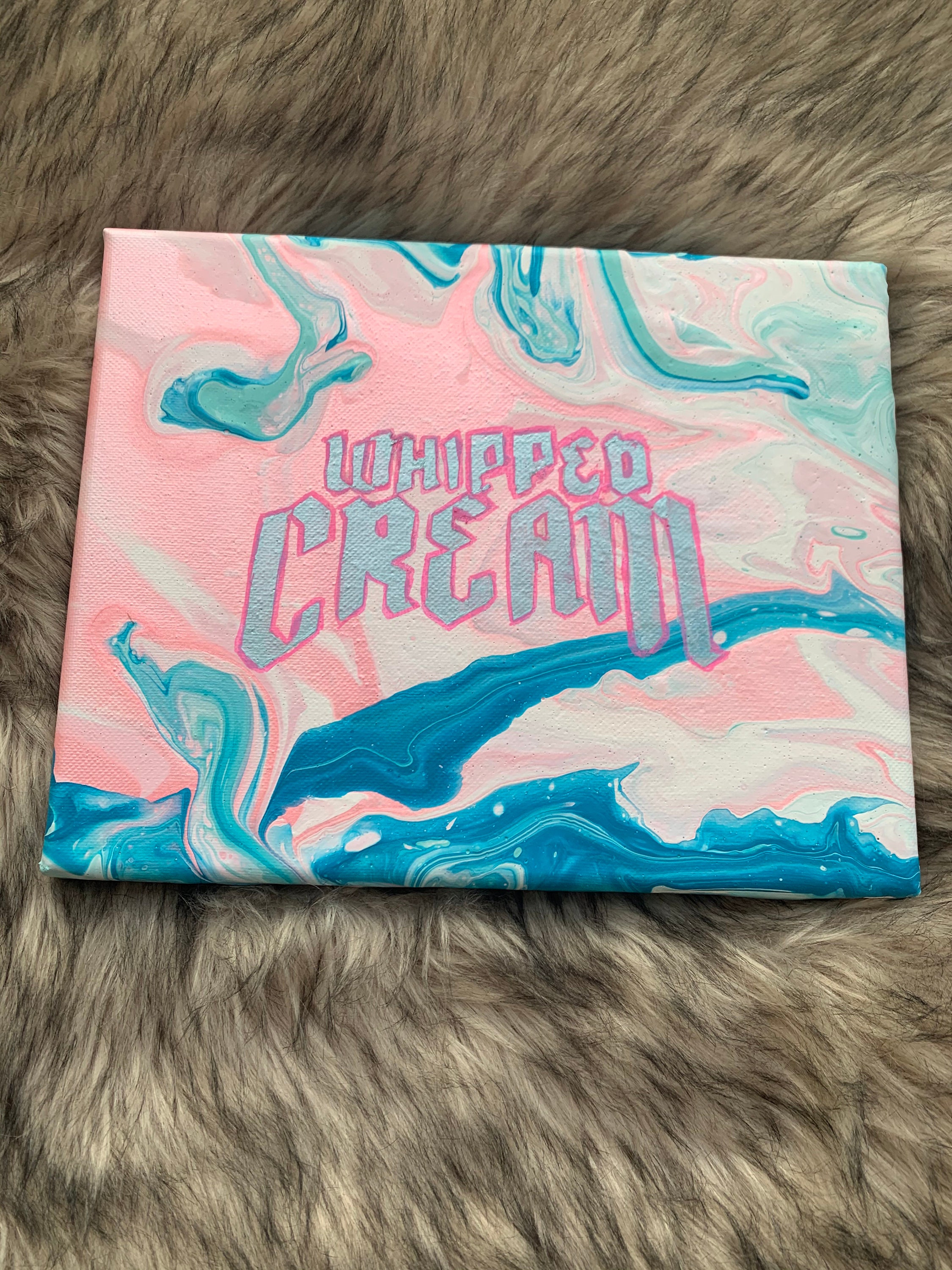 WHIPPED CREAM DJ Edm Logo Inspired Drip Pour Painting Etsy