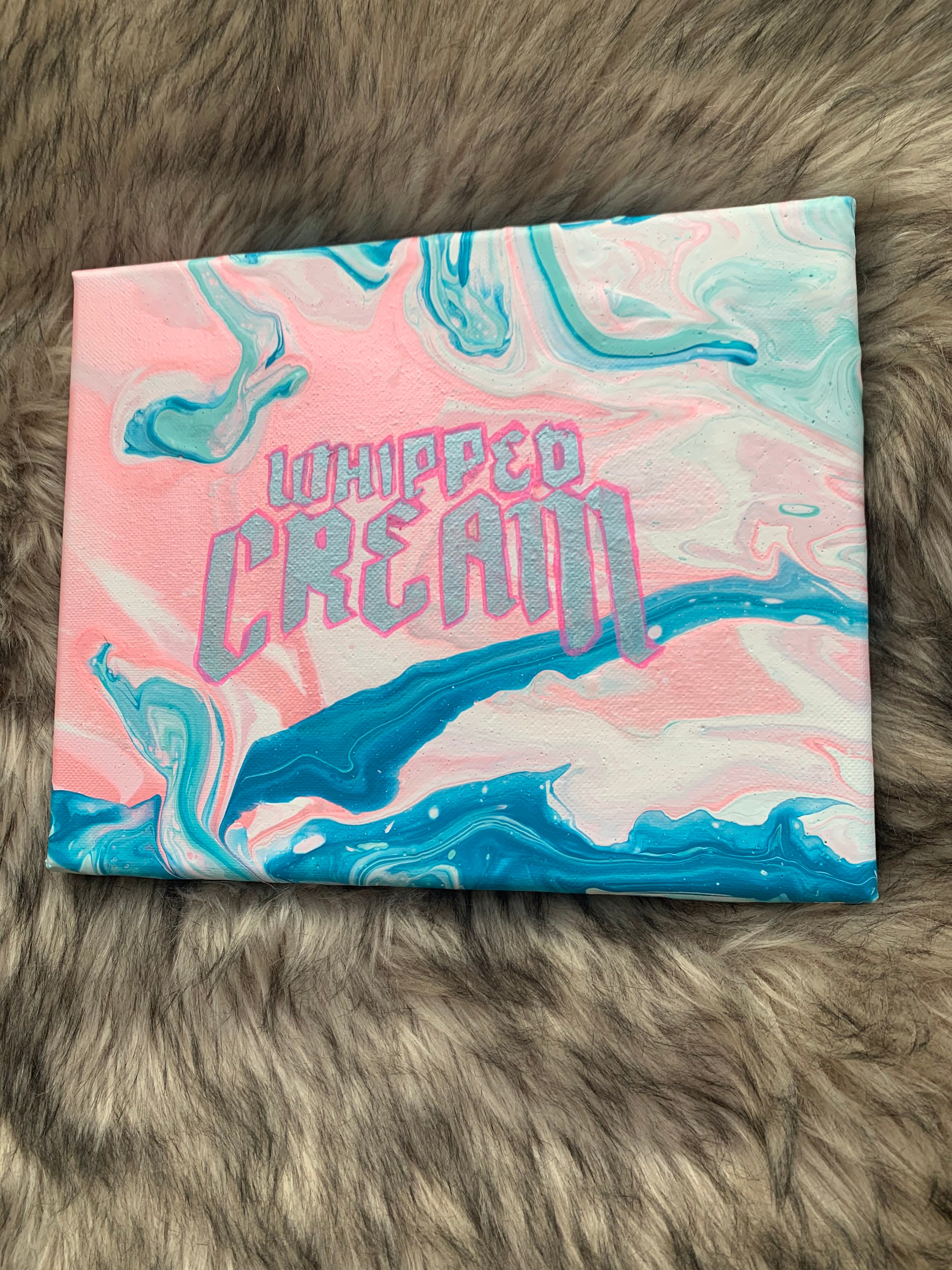 WHIPPED CREAM DJ Edm Logo Inspired Drip Pour Painting Etsy