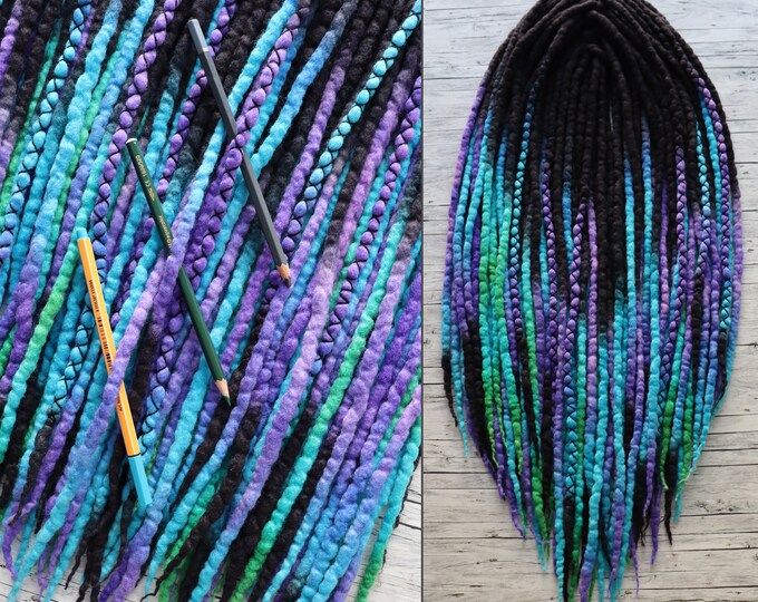 2223 10 DE Merino Wool Dreads Fairylights 2 Double Etsy