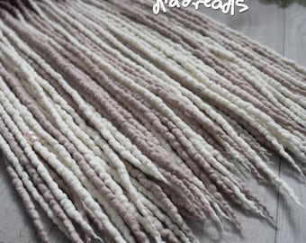 Merino Wool Dreads TRUFFLE, Dreadlock Extensions