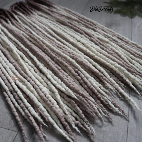Wool Dreads Full Set BLONDE ASH 20-60 pcs 12-32 inches de Wool dreadlocks dreads double ended natural wool extensions blonde