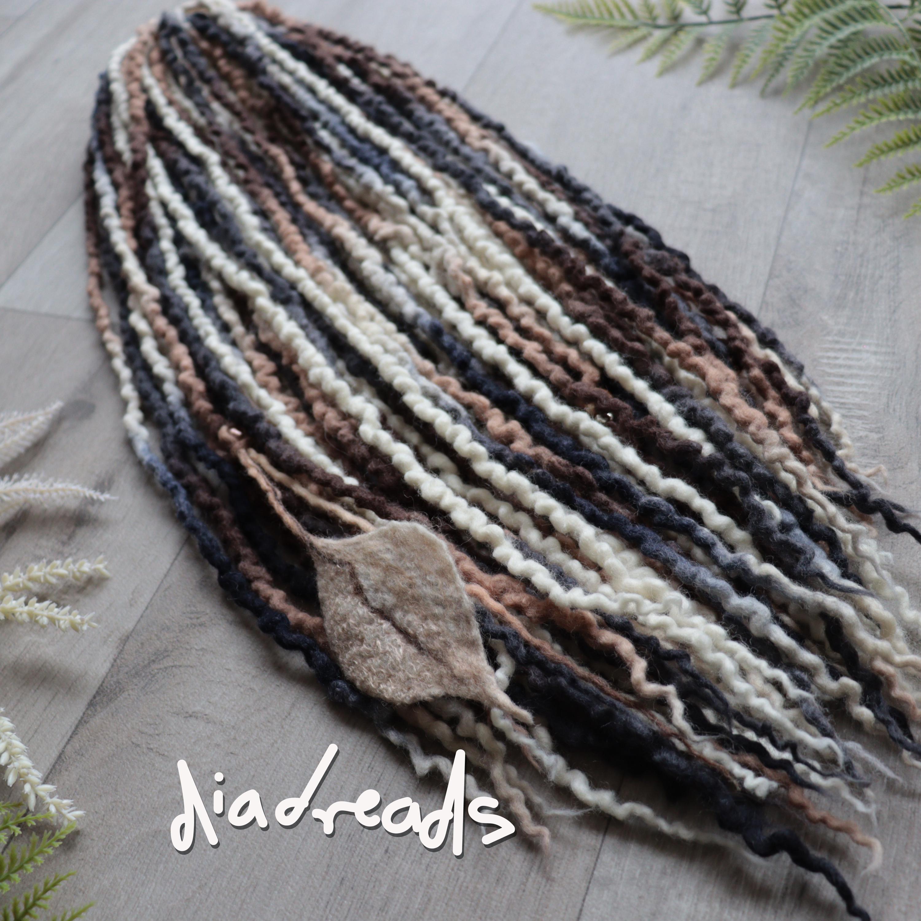 Micro Rocks Dreadlocks Thin Micro DE Wool Dreads ROCKIES Highlights, Dreadlocks Double Ended ...