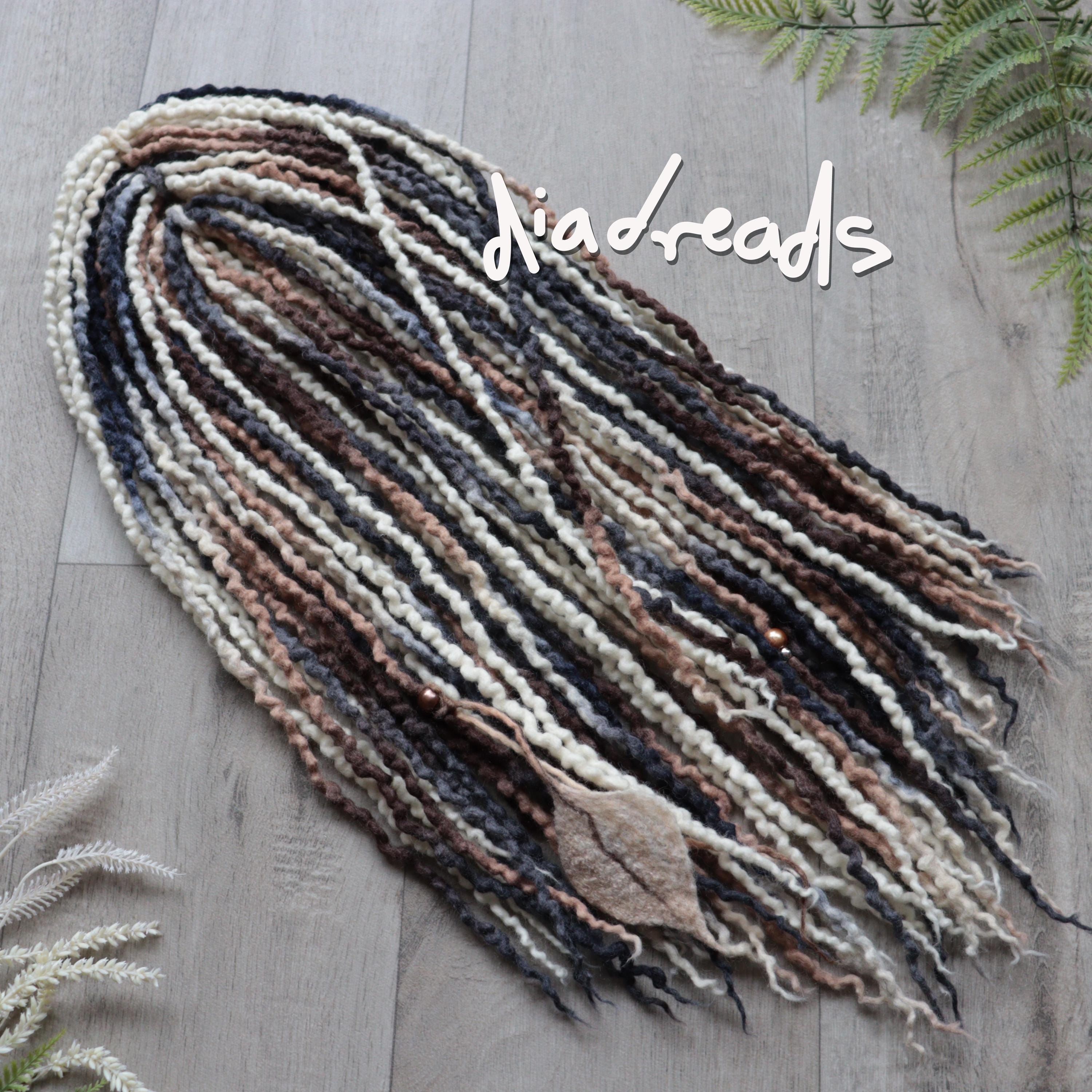 Micro Rocks Dreadlocks Thin Micro DE Wool Dreads ROCKIES Highlights, Dreadlocks Double Ended ...