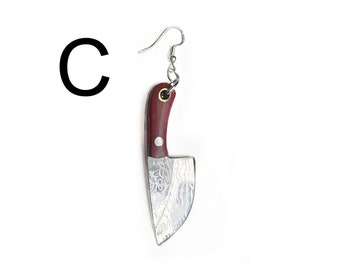 Tiny Knife - Tiny Letter Opener Earrings - Style C - individually sold for mix and match