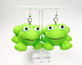 Rubber Frog Earrings