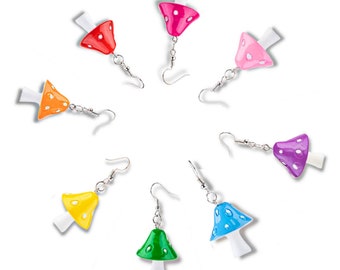 Mushroom Earrings - Cottage Core Mushroom Earrings