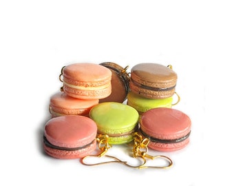 Macaron French Cookie Earrings - Multiple Colors