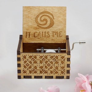 Moana Music Box, Moana Birthday Gift for Her Him, Personalized Gift Ideas, Engraved Custom Name Quote Music Box, Unique Gifts for Boy Girls