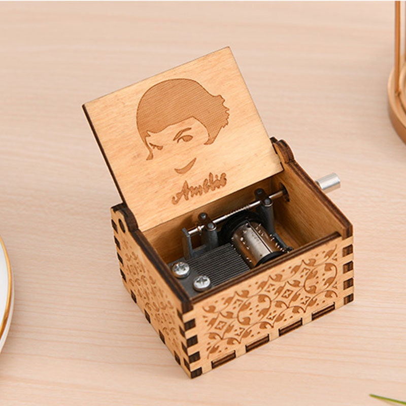 Custom Engraved Musix Box Wooden Vintage Music Box Hand Etsy