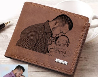 Brieftasche mit Gravur, personalisiertes PU-Leder, Jubiläumsgeschenk