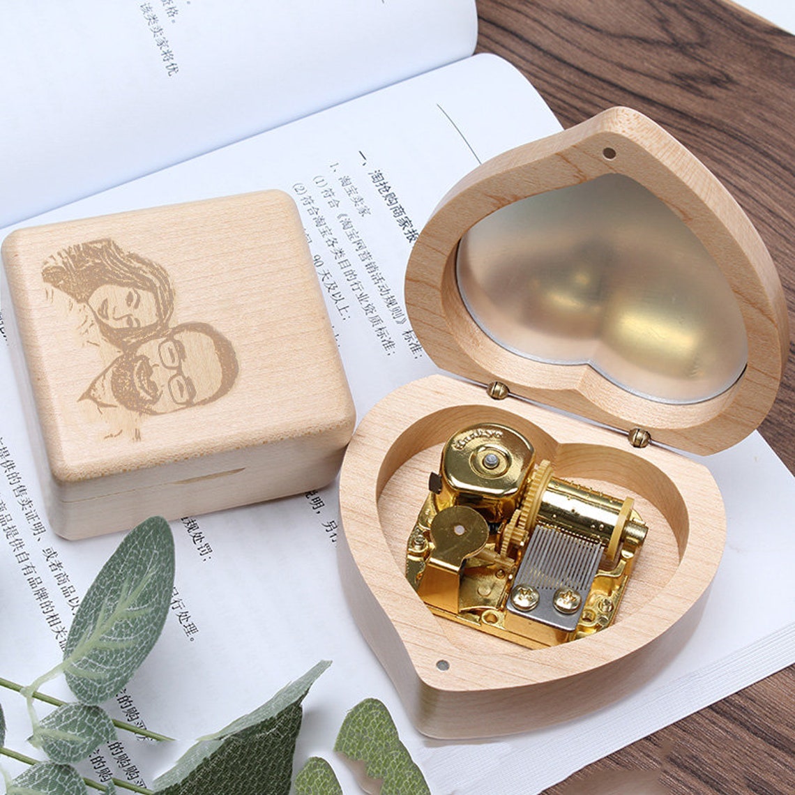 Heart Shaped Custom Photo Music Box Personalized Gift for Etsy
