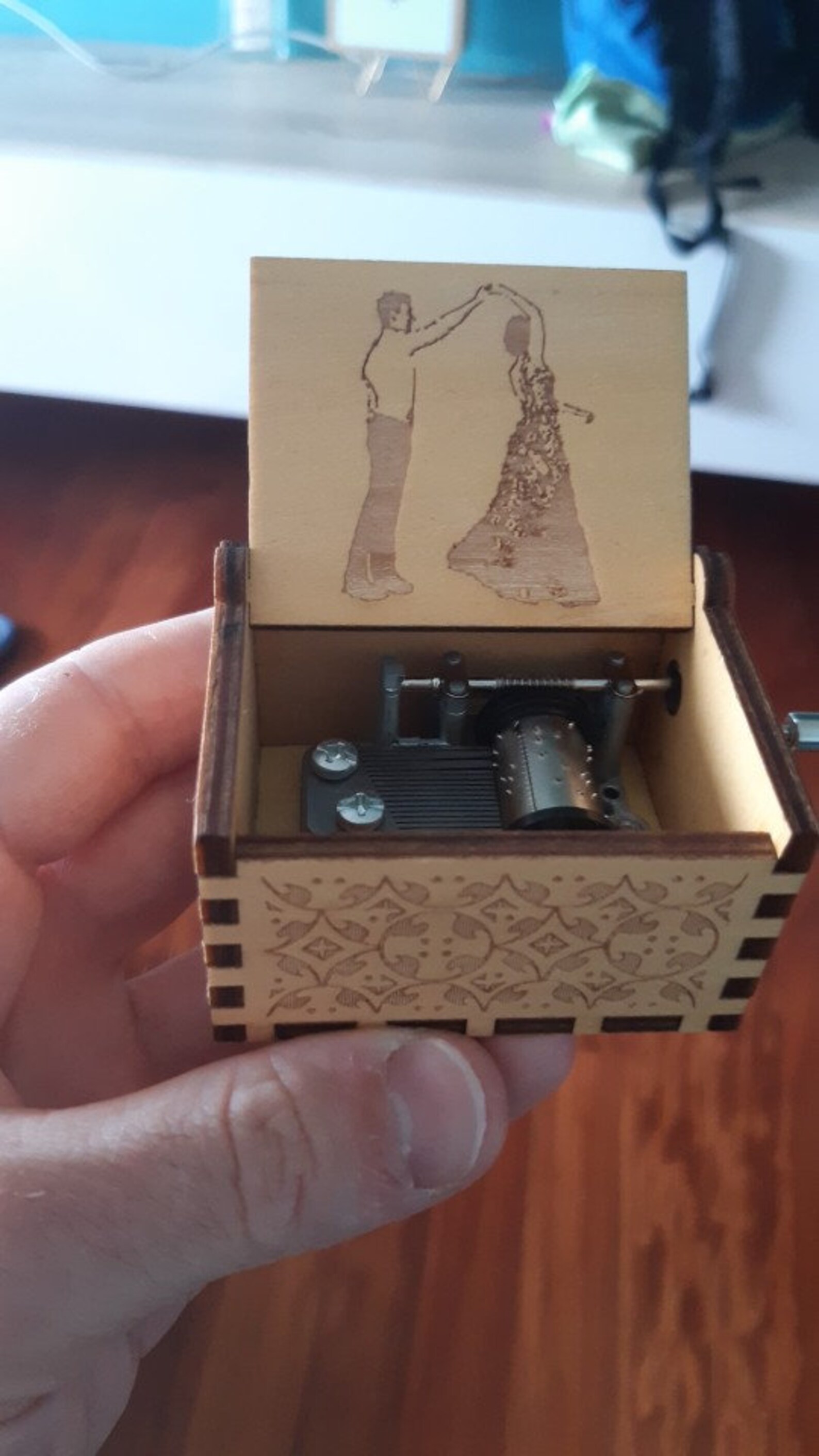Custom Photo Text Music Box Personalized Gift for Him Her Etsy