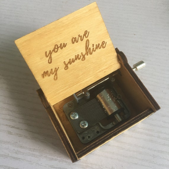 Music box you are my sunshine vintage music box custom small Etsy