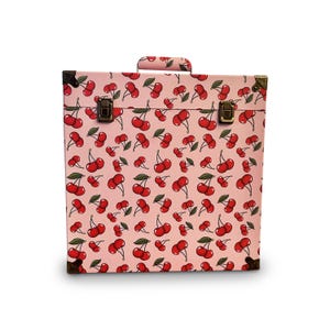 Cherry Vinyl Record Box,Vinyl Storage