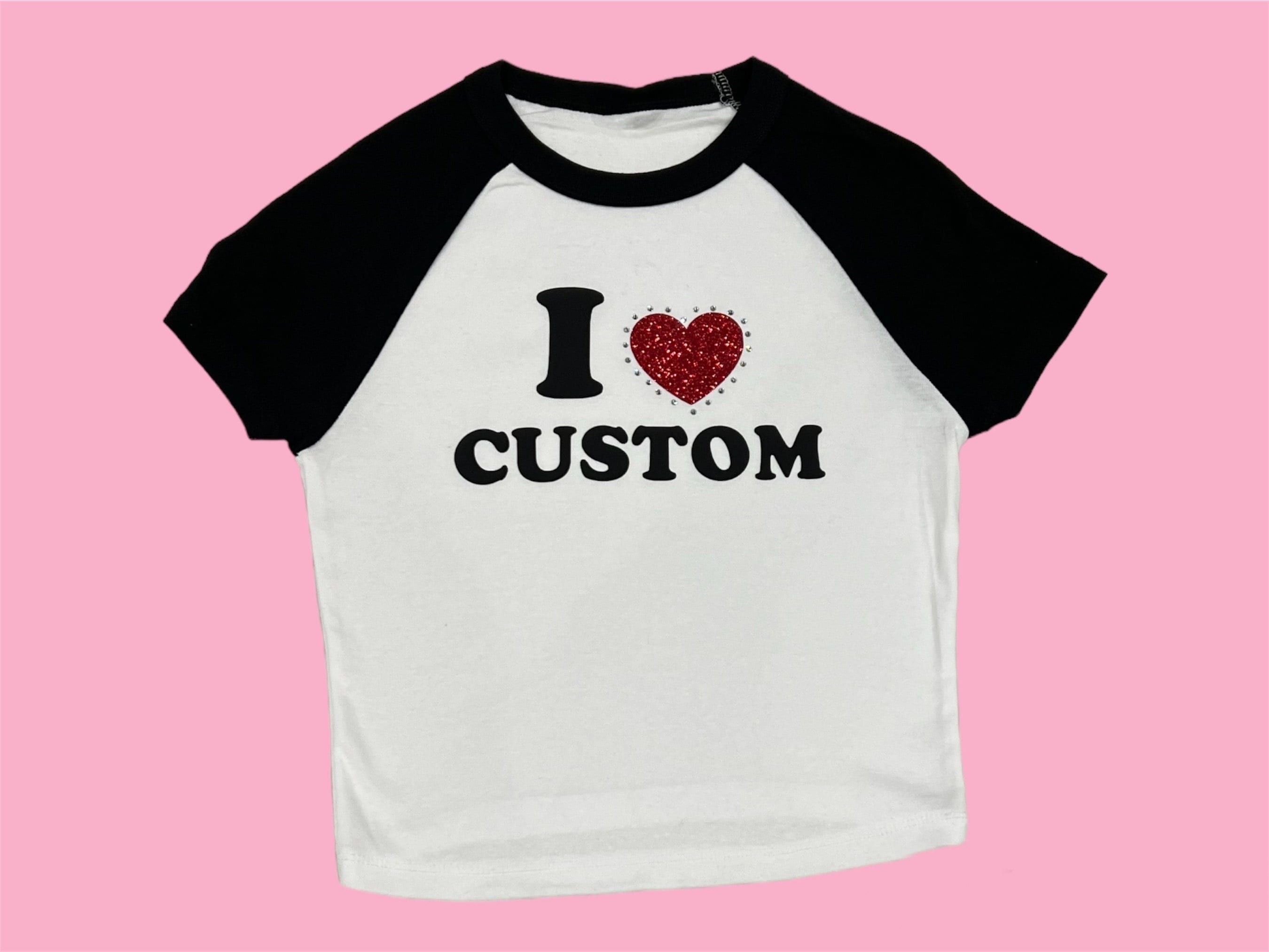 I Love <3 Custom Baby Tee: Personalization, Custom, 90s