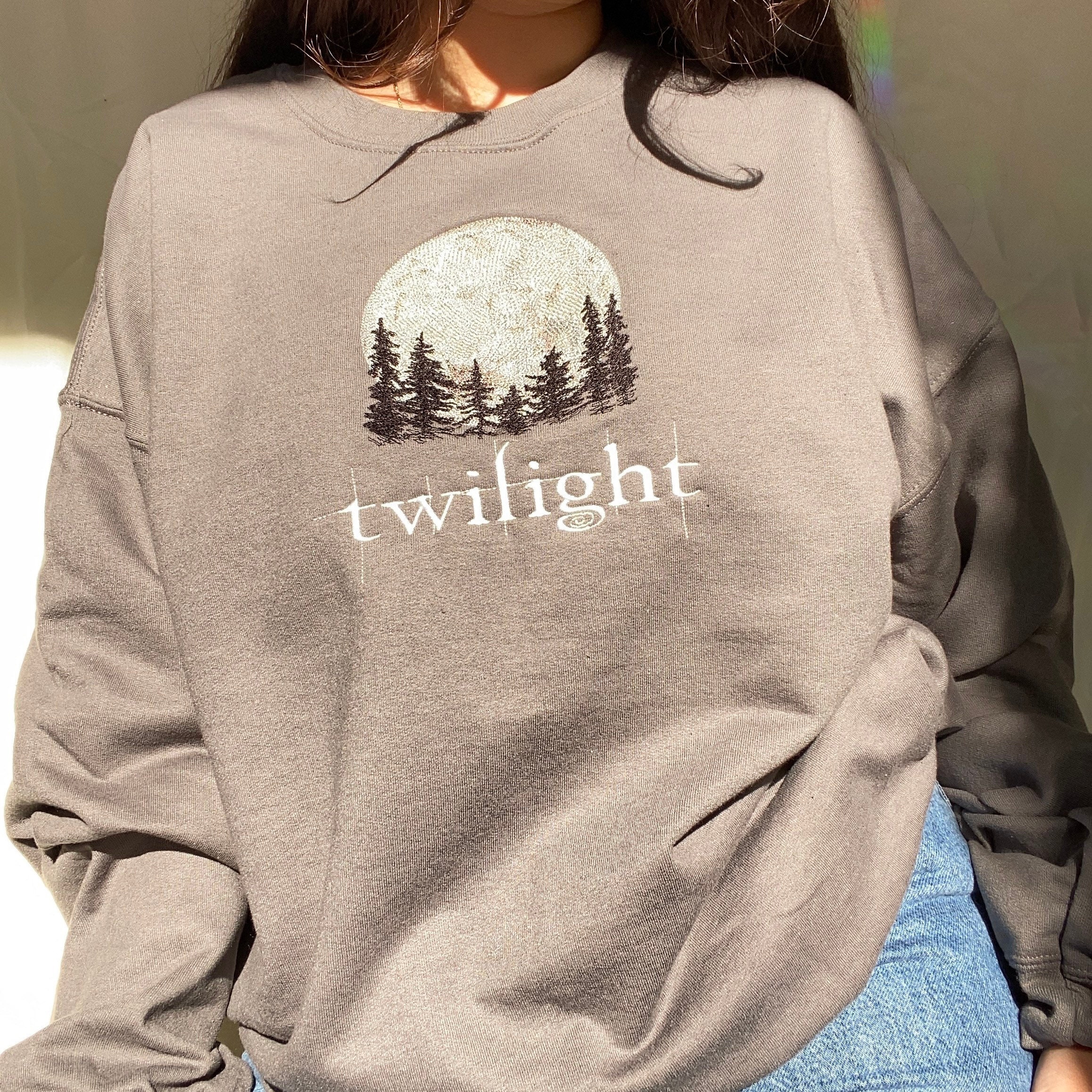 Twilight Sweatshirt,  Crewneck, Sweater, Saga, Embroidered, Moon, Forks, Vintage, Gift, Personalization