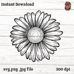 Daisy flower svg Daisy svg Flower svg Daisy decal svg Daisy png Floral svg Wedding flower svg Daisy clipart Daisy sublimation png