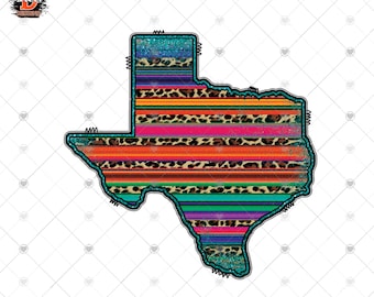Texas Serape Leopard Sublimation Design (PNG, JPG Digital Download)