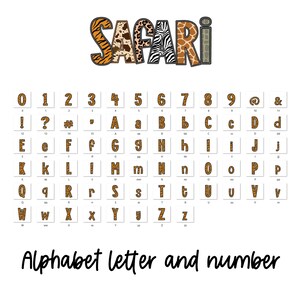 Safari Animal Print Alphabet Letters: Zoo PNG (digital Download) - Etsy