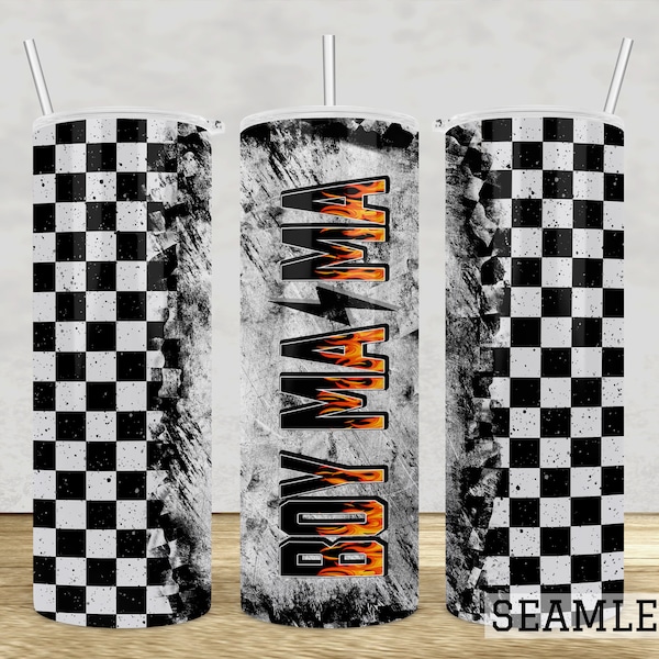 Boy mama tumbler png wrap 20oz Skinny Tumbler Straight&Tapered Sublimation png , Race mama , Rocker boy mom Digital Design download