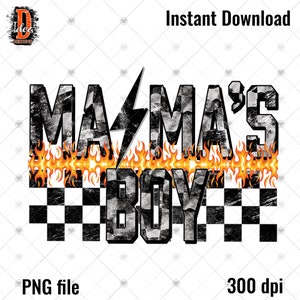 Mama’s Boy PNG ligthning bolt Digital Png Sublimation Design , Rocker mama ,little boy ,rock and roll ,Mini, Baby ,kid , Mommy&#39;s Little Boy