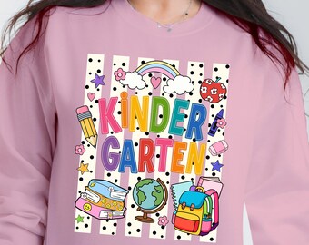 Kindergarten PNG Bundle, Pre K to Fifth Grade, First Day of School Shirt Design, Back to School Sublimation, Teacher PNG (Digital Download)