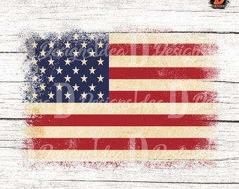 Distressed American Flag PNG: Rustic USA Design (Digital Download)