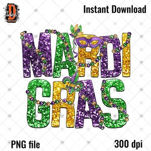 Mardi Gras faux paillettes paillettes Sublimation Design Digital Png File , Fat Tuesday , Happy Mardi Gras , Funny Mardi Gras , TÉLÉCHARGEMENT INSTANTANÉ