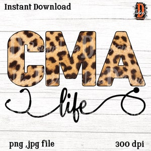 CMA Life Leopard Print Sublimation Design (Digital PNG File)