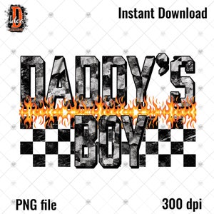 Daddy&#39;s Boy PNG Digital Sublimation Design , Rocker daddy , little boy , rock and roll , Mini , Baby , kid race , Mommy&#39;s Little Boy
