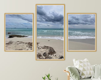 Silver Sea Triptych | Balearic Island Formentera | Digital Download Printable