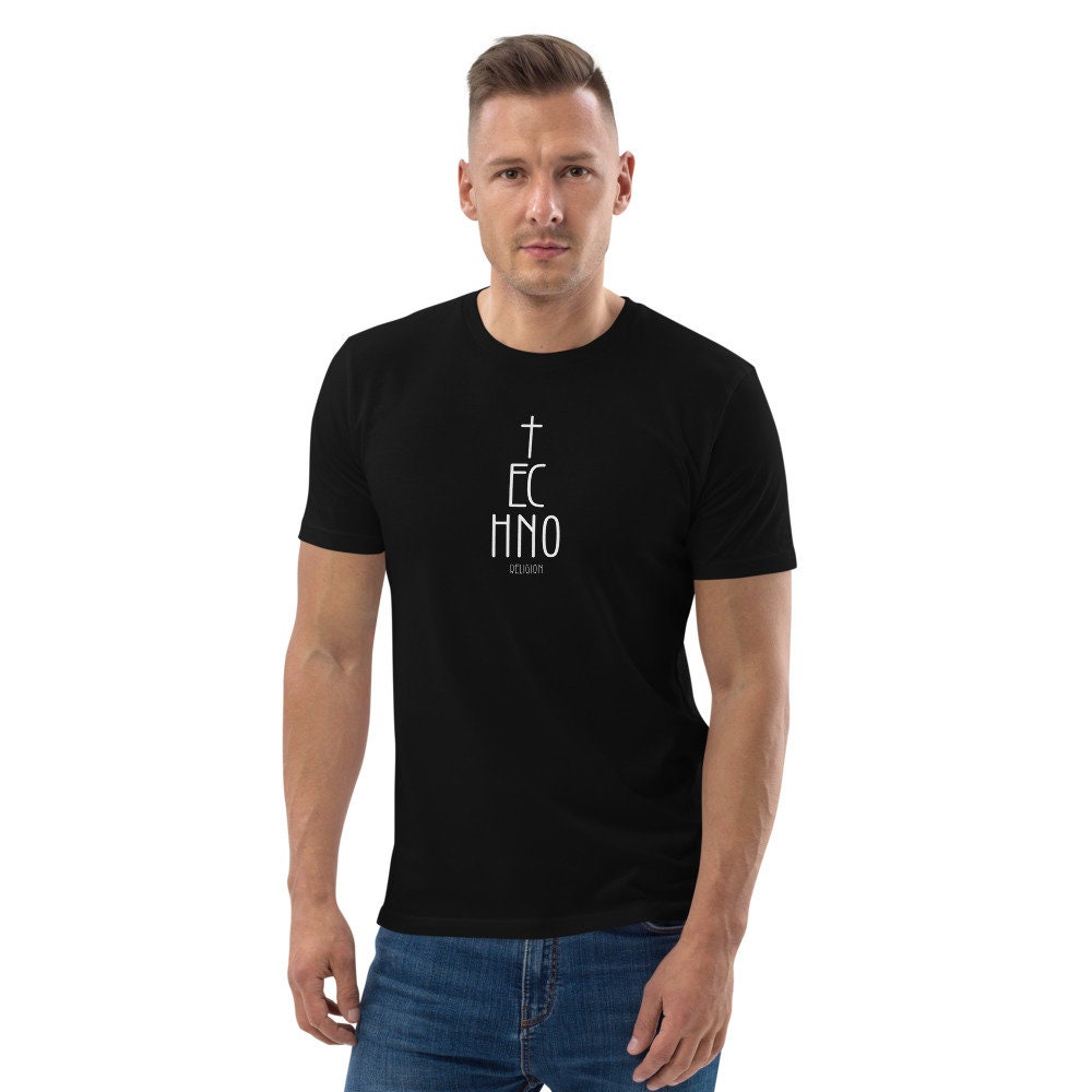 Techno Religion Unisex Organic Cotton T-shirt Music Lover - Etsy