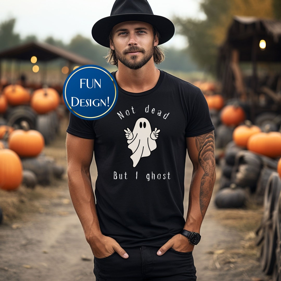 Funny Mens Halloween Shirt, Black Ghost Shirt, Funny Mens Shirt, Ghost Shirt, Minimalist Shirt
