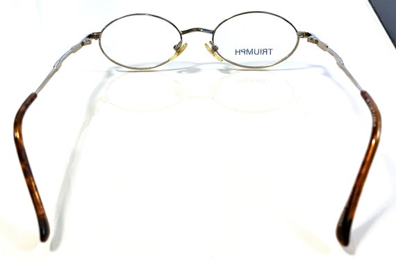 New Gold Triumph Eyeglasses Amber Rim and Matchin… - image 3