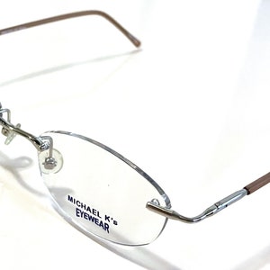 New Rimless Michael K's Eyewear Eyeglasses Silver Frames ~ Discontinued Model ~ Ships FREE in USA! ~ Discounted Closeout SALE!
