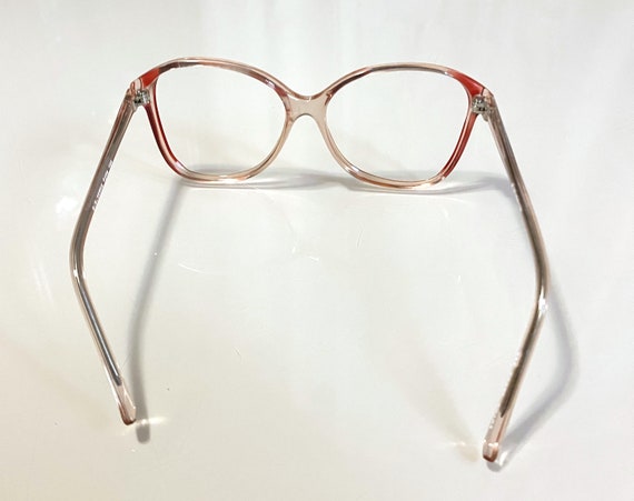 New Oversized Red/Pinkish Clear Venus Eyeglasses … - image 3