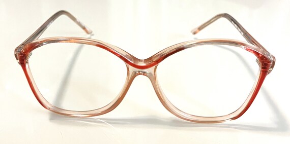 New Oversized Red/Pinkish Clear Venus Eyeglasses … - image 4