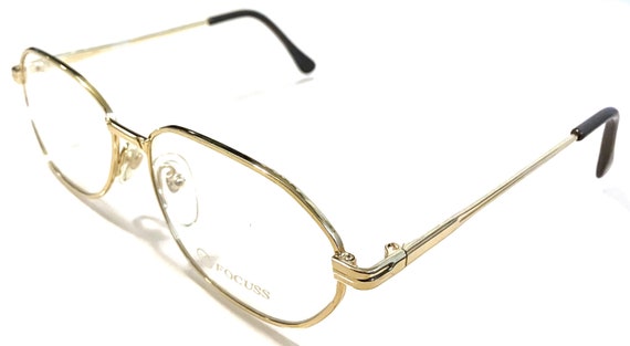 New Gold Focuss Eyeglasses Octagon-Shaped Frames … - image 1