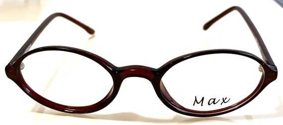 New Ladies Small Wine Red Max Eyeglasses Dark Bur… - image 4