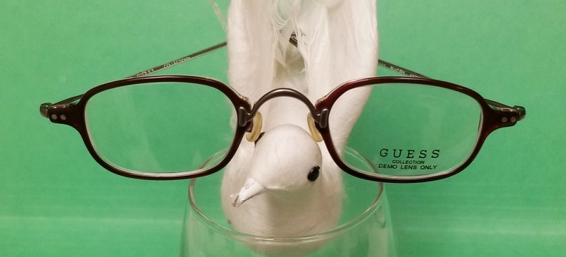 New Unique Vintage Guess Collection Eyeglasses AmberGray Lightweight RX Frame