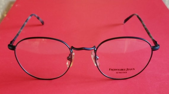New FACCONABLE JEAN'S Eyeglasses Matte Black w/ S… - image 1