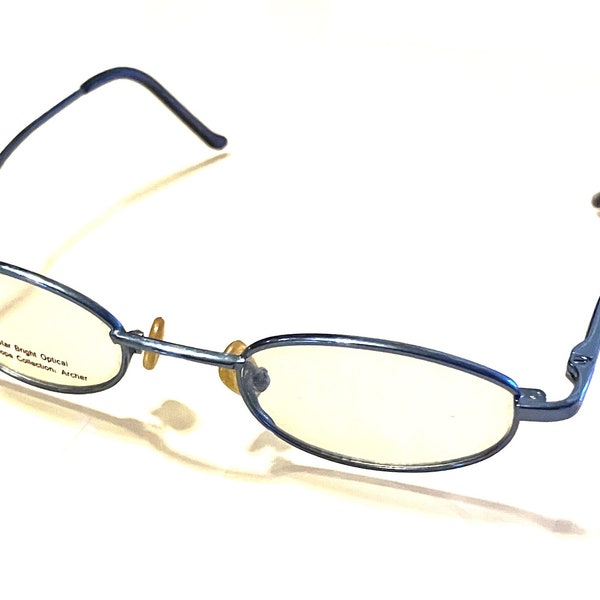 New Kids Metallic Blue Eyeglasses Small Children's Frames ~ Discounted Closeout SALE ~ Ships FREE in USA!