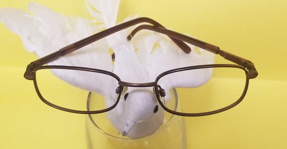 New Rose Metallic Eyeglasses Rectangle Frames Dar… - image 3